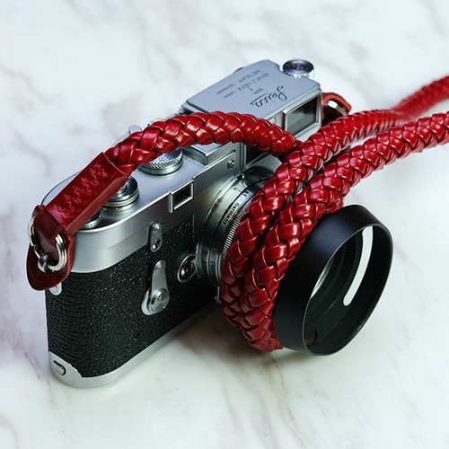 Barton1972 Leather Neck Strap Whip - Passion RedLEICA, 라이카